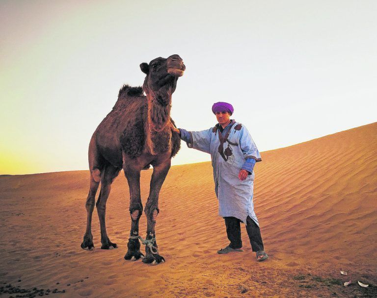 Halbnomade Zaid begleitet mit seinen DromedarenWandergruppen durch die Wüste. Beate Rhomberg (5)