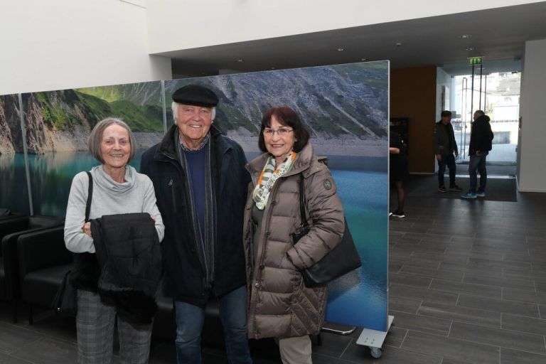 Heidi Schalber mit Norbert und Else Ender.