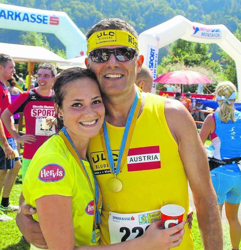 Julia und Vater Richi Föger verbindet die Leidenschaft für den Laufsport.