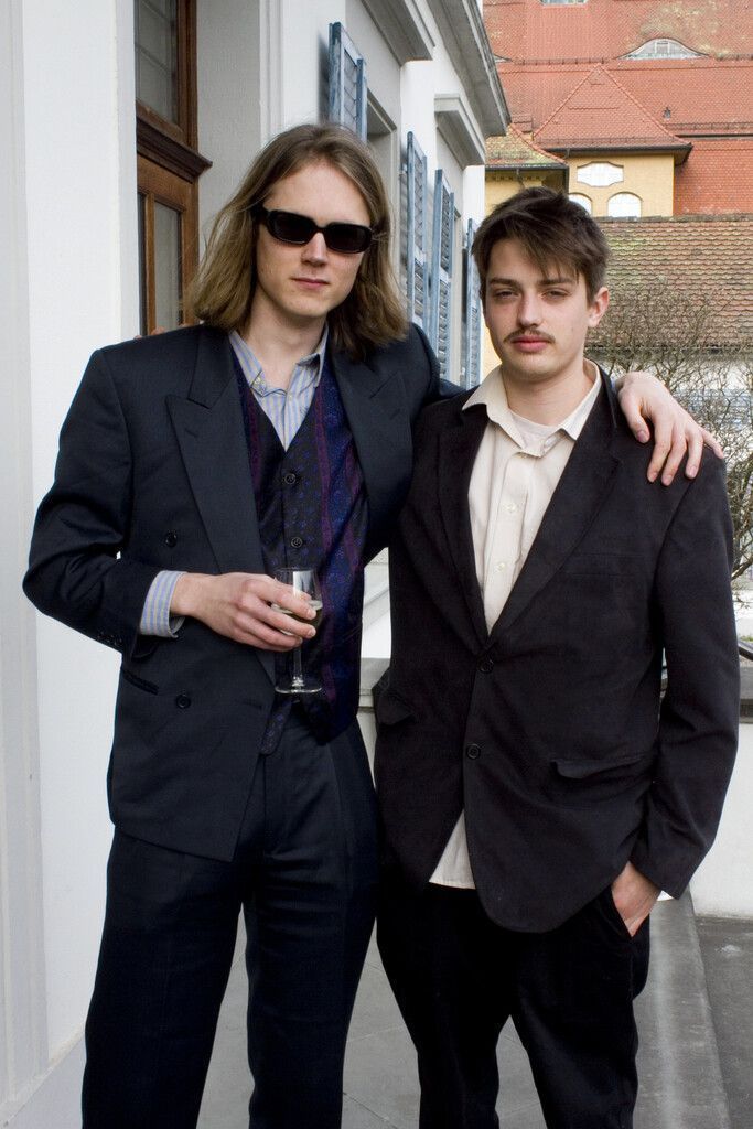 Künstlerkollegen Simon Ranum (l.) und Leonard Alberti.