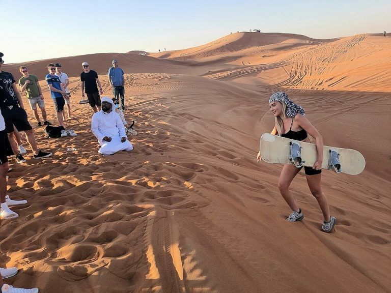 Das Sandboarding gehörte zu den Highlights der Woche.<span class="copyright">LBS1</span>