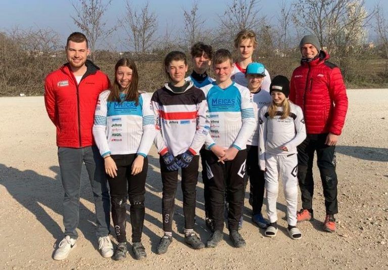 Die Bludenzer Kadermitglieder in Verona.bmx-club sparkasse bludenz