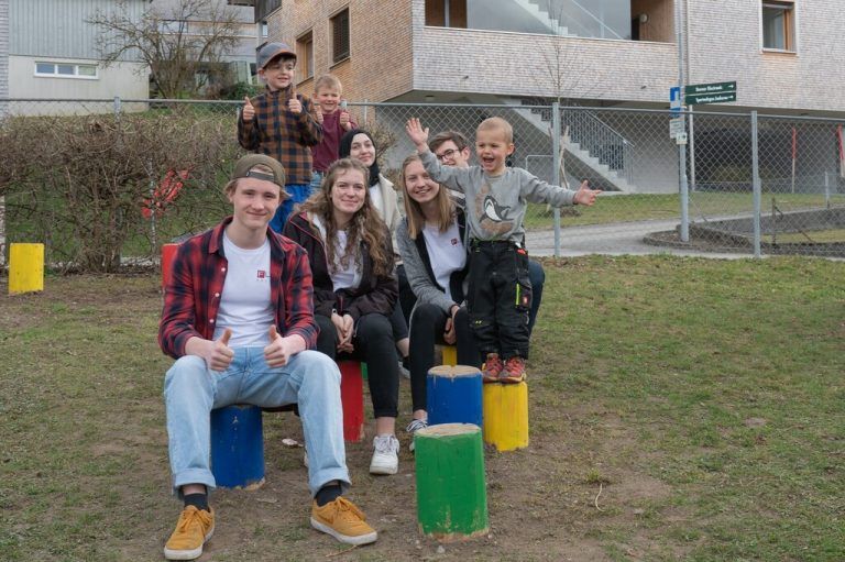 Die Gruppe Balancier-Parcours hatten viel Spaß mit den Kids.
