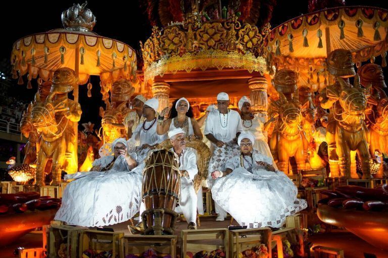 „Grande Rio“ wurde als beste Sambaschule beim Karneval in Rio ausgezeichnet.  AFP