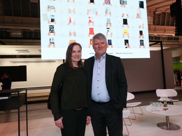 Künstlerin Siegrun Appelt und Zumtobel-CEO Alfred Felder.