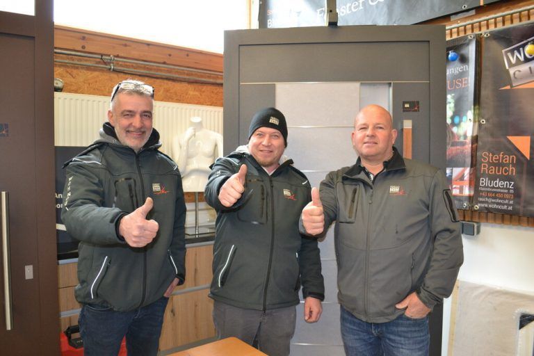 Kurt Lafenthaler, Daniel Bertel und Markus Schöser von Wohncult 85.