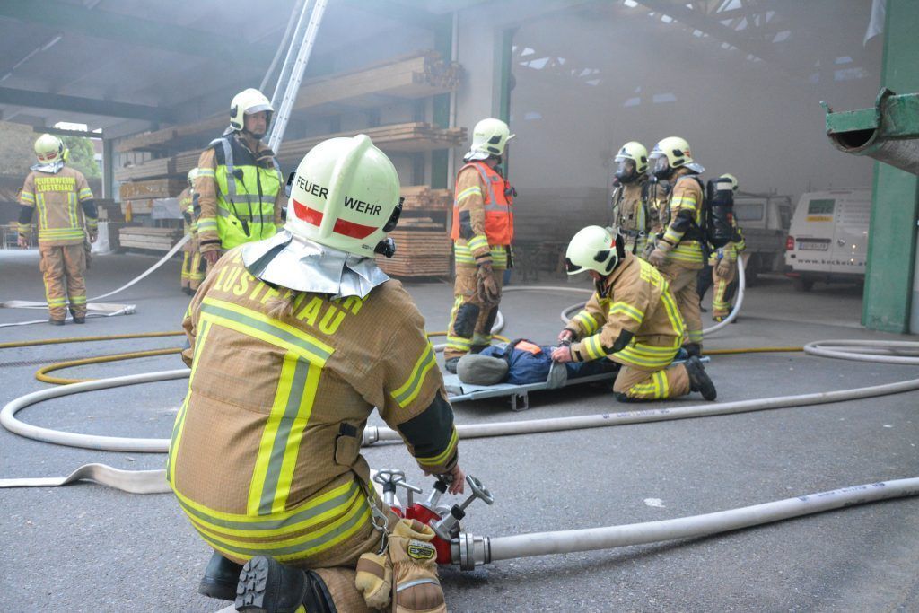 Großübung aller Lustenauer Feuerwehrzüge