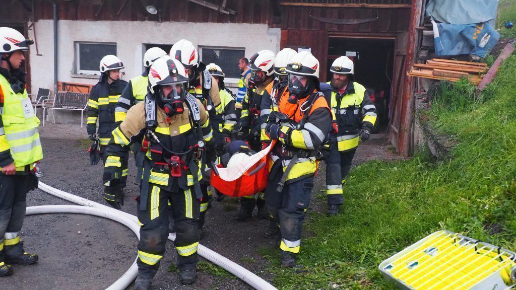 Übungsszenario Bauernhofbrand