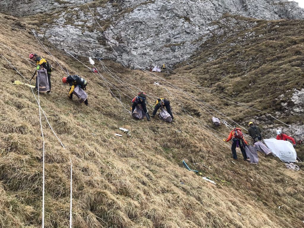 Bergung von Flugzeugtrümmern am Säntis