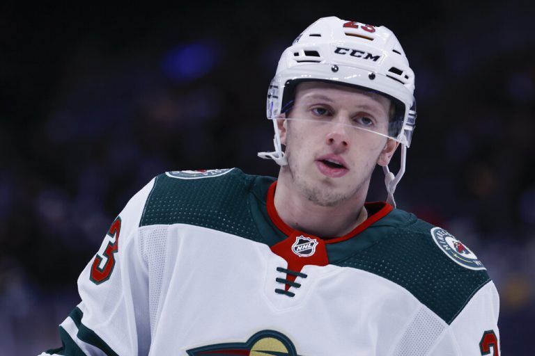 BOSTON,MASSACHUSETTS,USA,06.JAN.22 - ICE HOCKEY - NHL, National Hockey League, Boston Bruins vs Minnesota Wild. Image shows Marco Rossi (Wild). Photo: GEPA pictures/ Greg M. Cooper