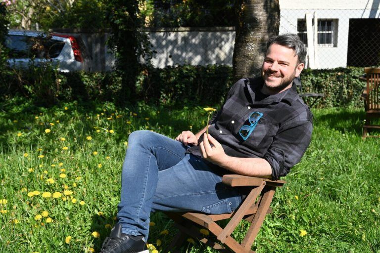 Einem gemütlichen Hock im Garten ist Klaus Abbrederis zu keiner Zeit abgeneigt.