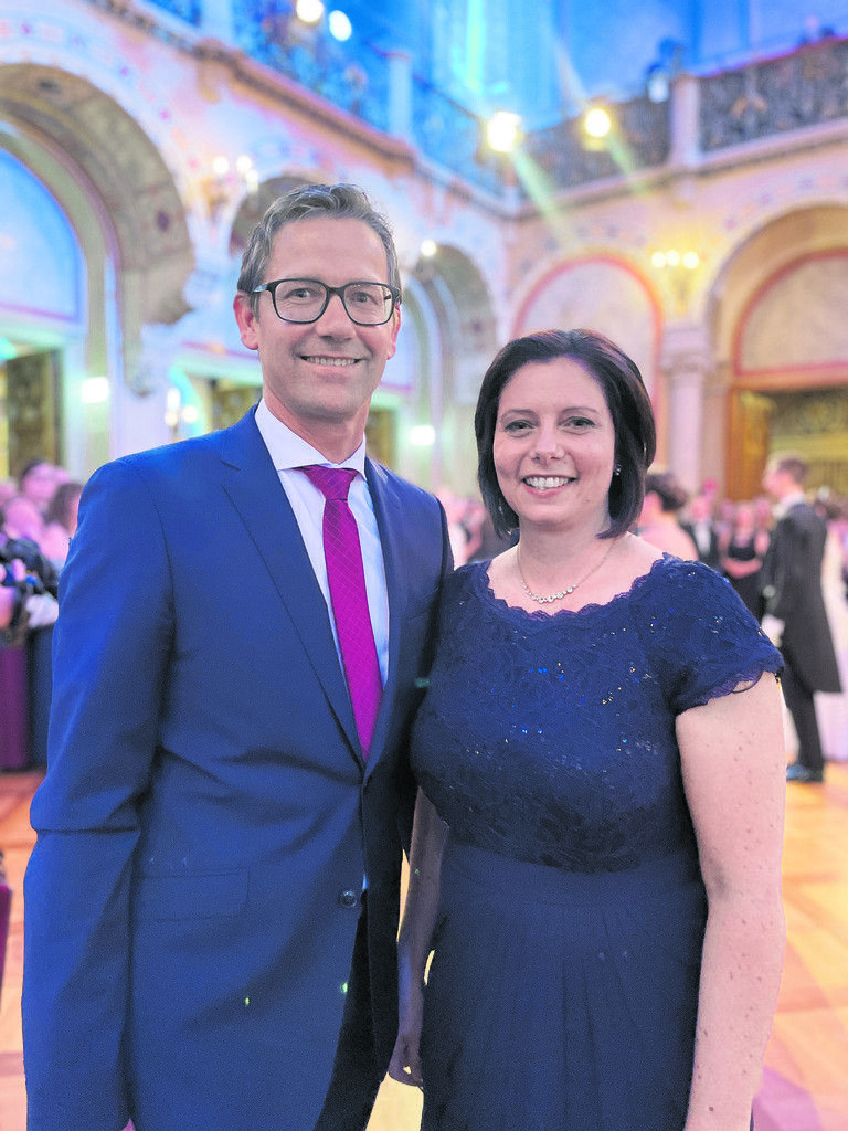 Katharina Wöß-Krall (r.) und Marco Krall empfingen die Delegation aus Rankweil.