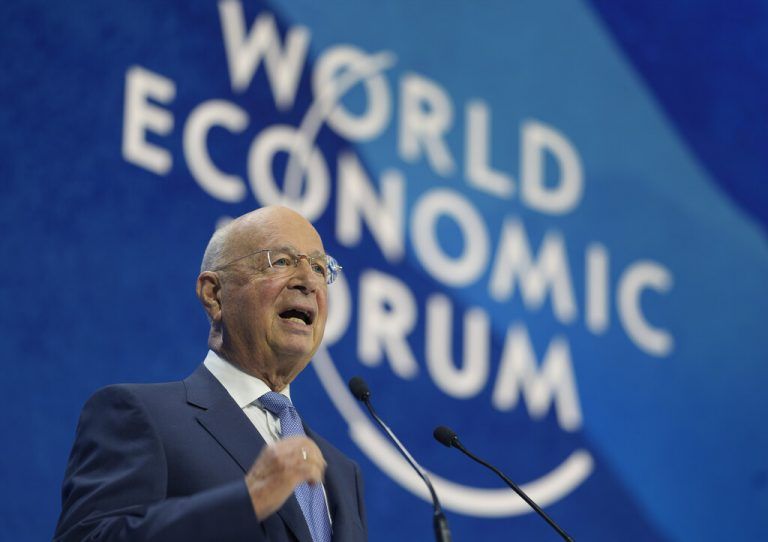 Klaus Schwab, Gründer des WEF, bei der Eröffnung der Tagung. AP/Schreiber