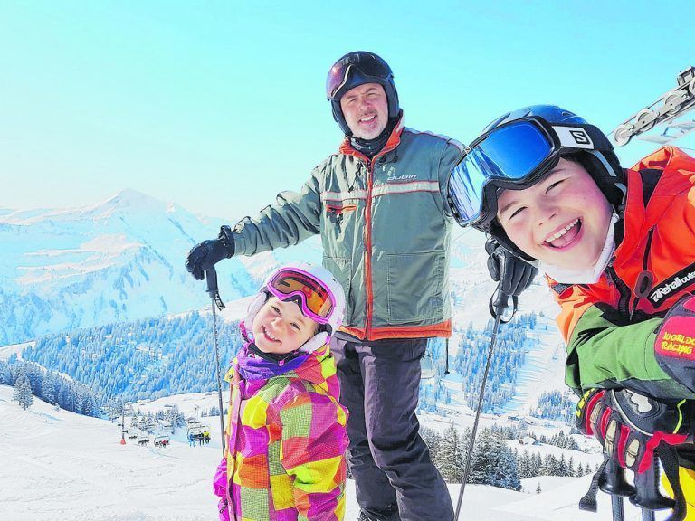 Mit seinen beiden Kindern Levin (12 Jahre) und Kiera (7 Jahre) unternimmt Patrick Burtscher sehr viel, Sport ist ein verbindendes Element
