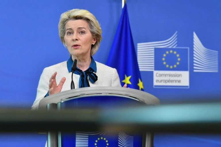 Von der Leyen: Die EU werde beim Wiederaufbau eine führende Rolle einnehmen. AFP