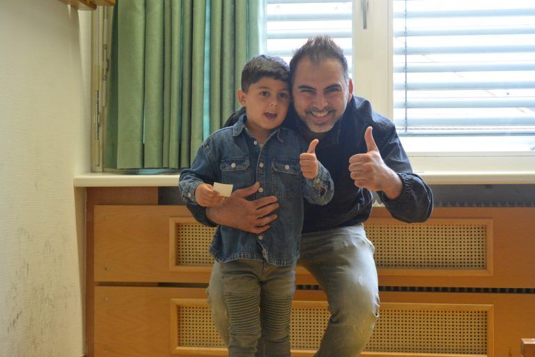 Kuzey (links) und seine Vater Ali Bayram hatten sichtlich Spaß.