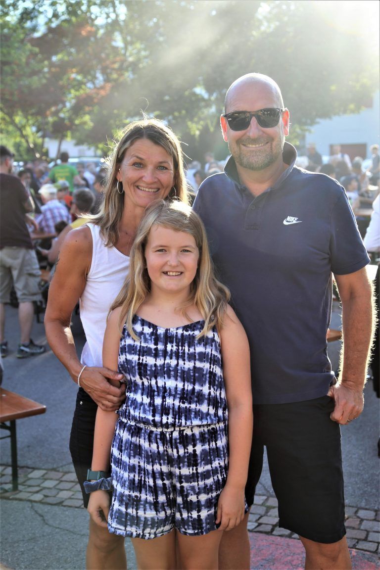 Andrea, Andreas und Carina nutzten die Gelegenheit für einen Familienausflug
