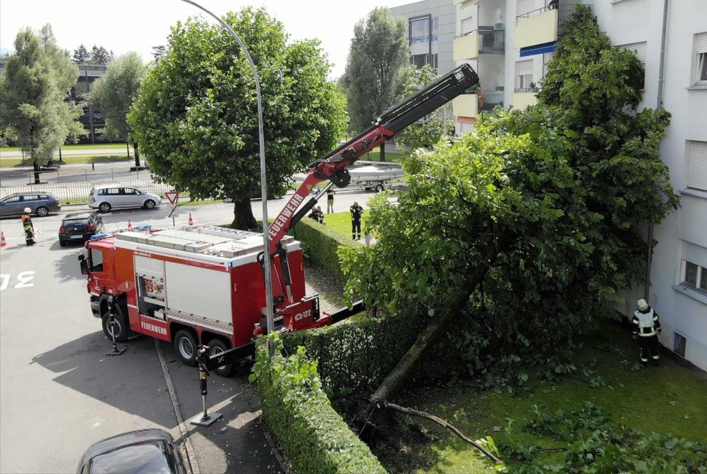 Unwetter fordert Feuerwehren auch in Vorarlberg