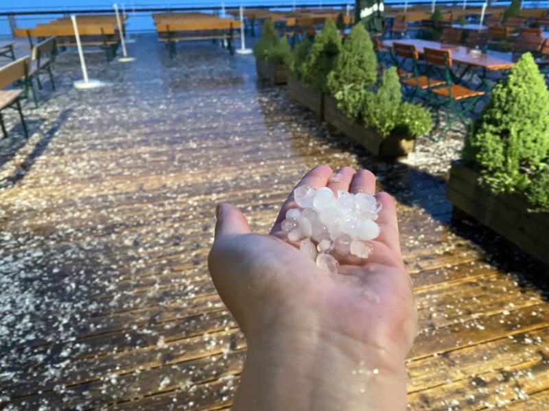 Umgestürzte Bäume, vollgelaufene Keller und Hagel