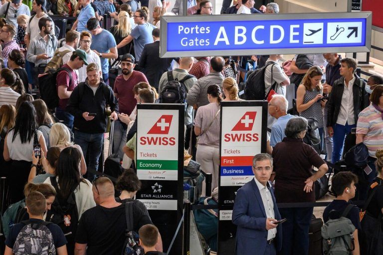 Auch der Flughafen Genf war von der Sperre betroffen. afp