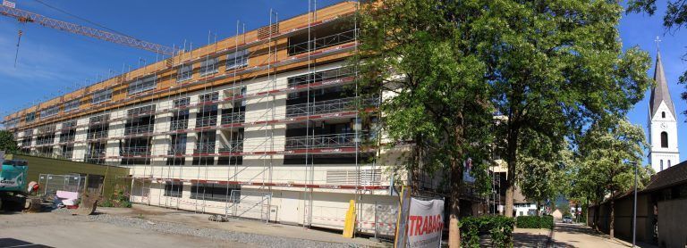 Das bestehende Gebäude des Sozialzentrums in Lauterach wird aufgestockt.