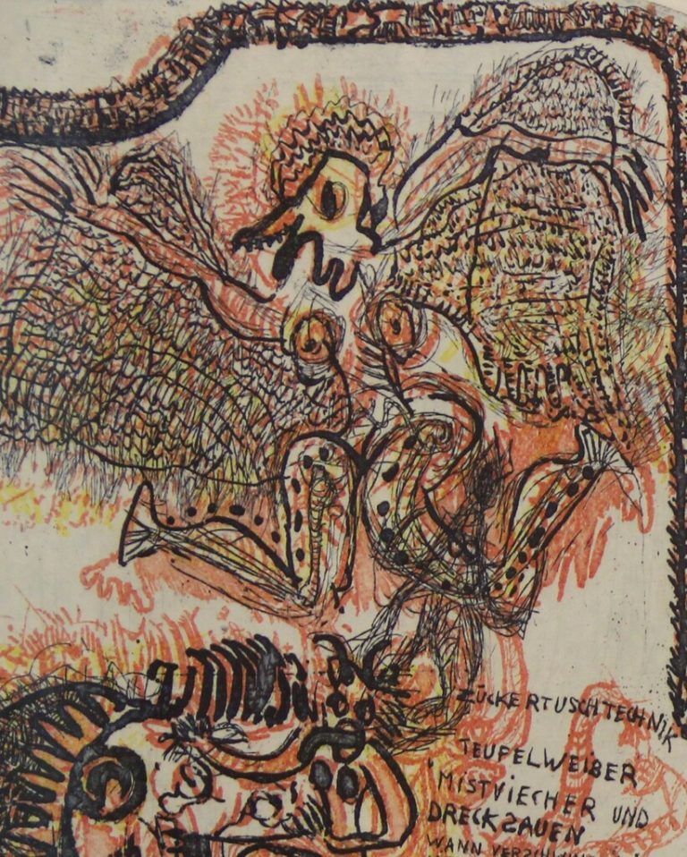 Ausschnitt aus „Die Versuchung des hl. Antonius“ von Tone Fink.