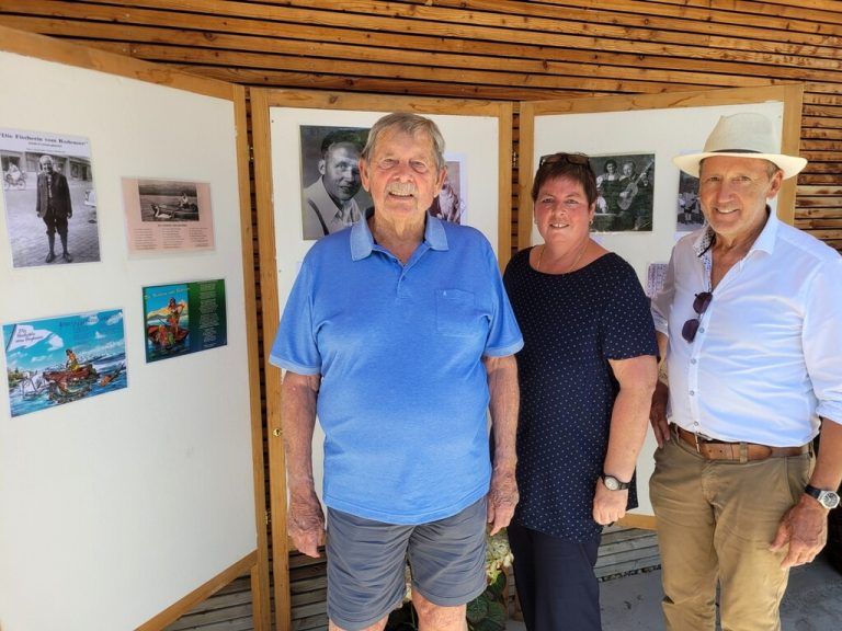 Ausstellung über das Leben Winklers aus der Ortsgeschichtlichen Sammlung.