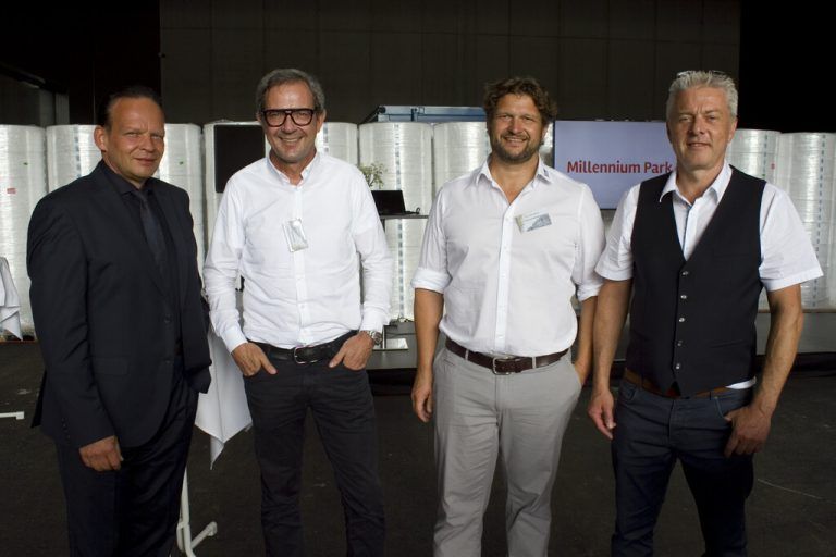 Günter Grabher (Grabher Group), Bernhard Ölz (Prisma), Johannes Bastigkeit (SEW) und Gunther Zimmermann (ZIMM). Franc