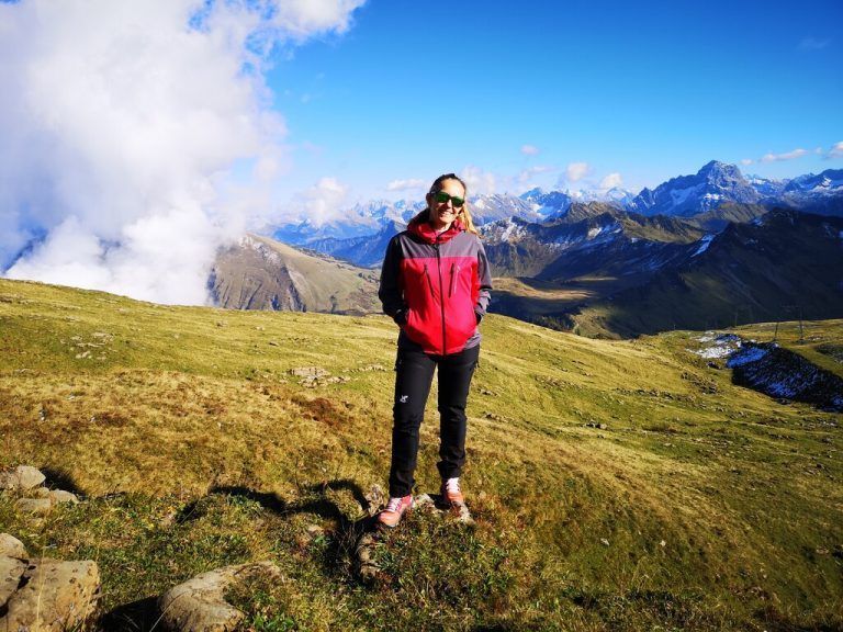 In Vorarlberg hat sie auch den Deidamskopf erkunden können. Die Region bietet sich gut für einen Wandertag mit schöner Aussicht an.