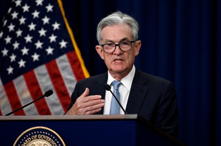 Jerome Powell gab die Entscheidung am Mittwoch bekannt.APA/AFP