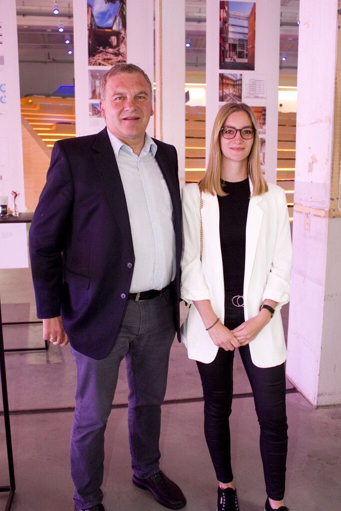 Josef Helbok kam mit Tochter Eva (Helbok Kanalservice) ins Zumtobel-Lichtforum.