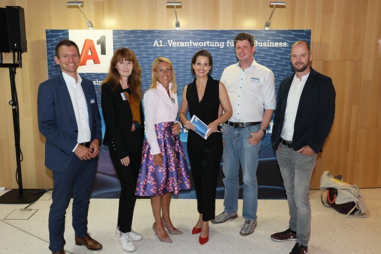 Martin Resel, Oona Horx-Strathern, Petra Kreuzer, Martina Ess, Peter Klimek und Christoph Sorg (v.l.)