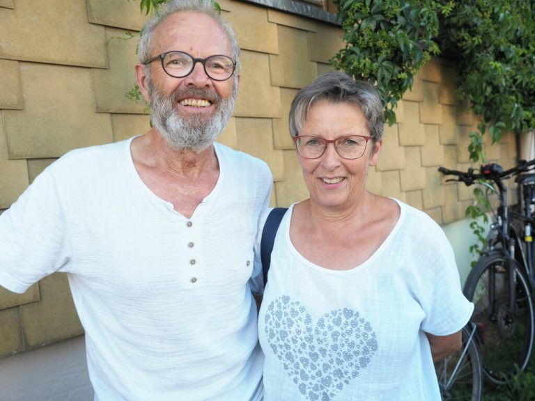 Otto und Monika Alge waren auch mit dem Fahrrad dabei.