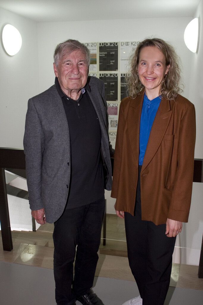 Professor Gerhard Winkler und Daniela Fetz (Kommunikation).