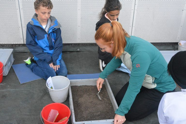 Sehr anschaulich wurde den Kindern der Beruf des Archäologen nähergebracht. Dann durften die Schulkinder selbst ausprobieren, wie man als Forscher historische Funde dokumentiert.