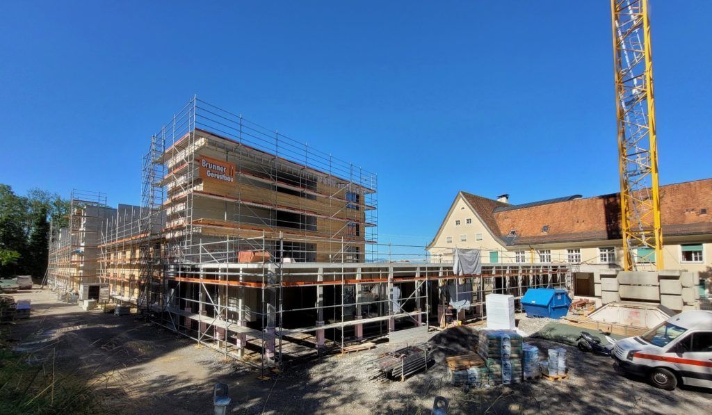 Rohbau beim Haus Pfänder in Lochau fertiggestellt