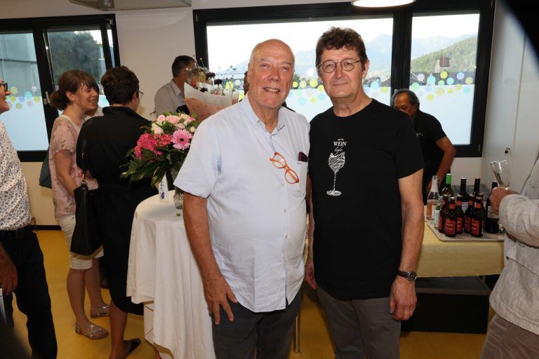 AKS-Präs. Harald Schlocker und Kinderarzt Roland Gantner.
