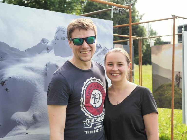 Andi Beran und Ulli Proskurjakov als Gäste der Vernissage.