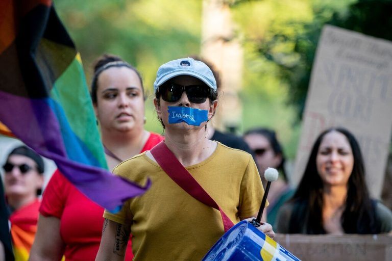 Demonstranten marschierten vor dem Obersten Gerichtshof in den USA erneut für das Recht auf Abtreibung auf. AFP