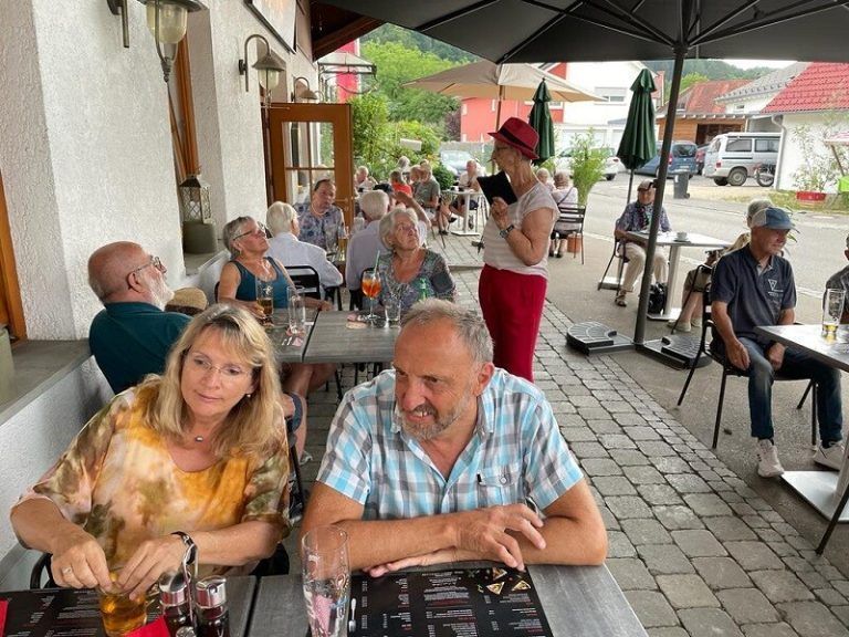 Der PVÖ Altach bei der Einkehr im Most-Stüble. PVÖ Altach
