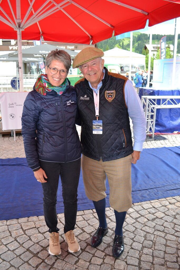 Germana Nagler (Lech Zürs Tourismus) und Hannes Schneider (Hotel Arlberg).