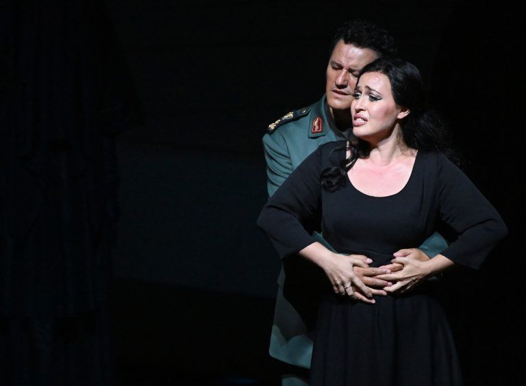 Piotr Beczala und Elena Stikhina als Radamès und Aida. APA