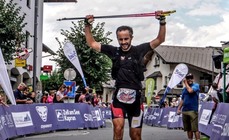 Andreas Gehrer beim Zieleinlauf nach 110 Kilometern. TRT Vorarlberg