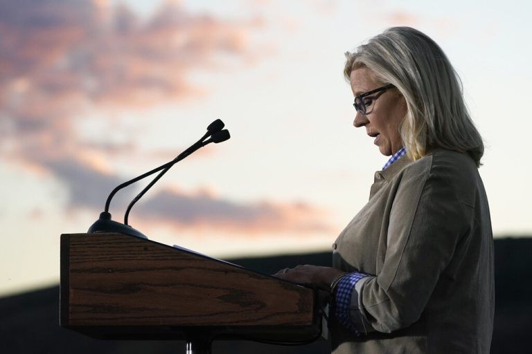 Cheney wird ihren Sitz im Kongress bei den Zwischenwahlen im Herbst verlieren. Damit bezahlte sie den Preis für die Kritik am früheren Präsidenten. AP