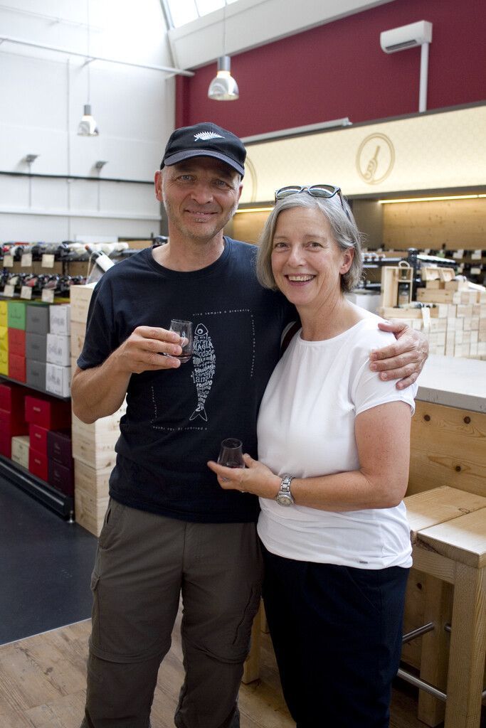 Frank Brandenburg und Eva Jussel genossen den Umtrunk.