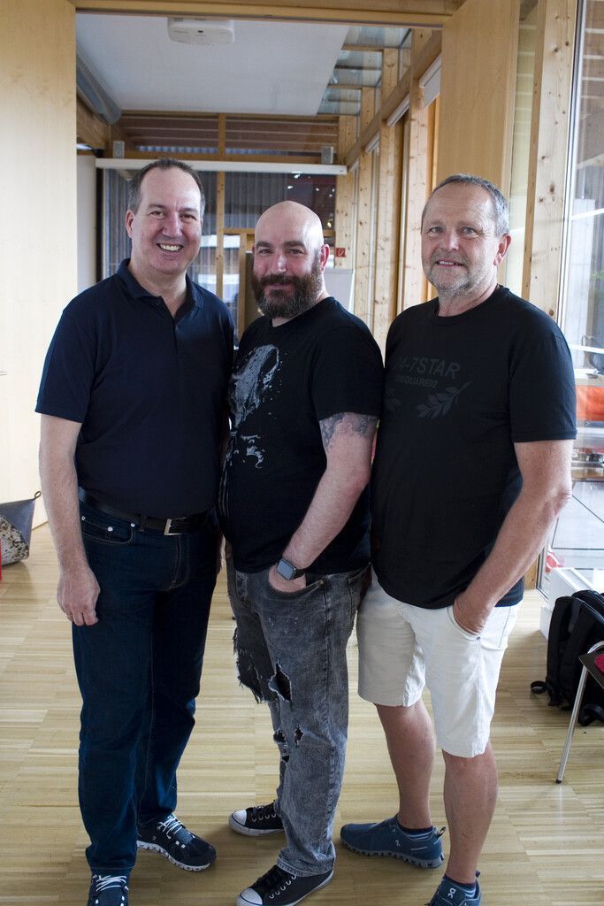 Genusstrio Patrick und Daniel Egle mit Werner Hackbarth.