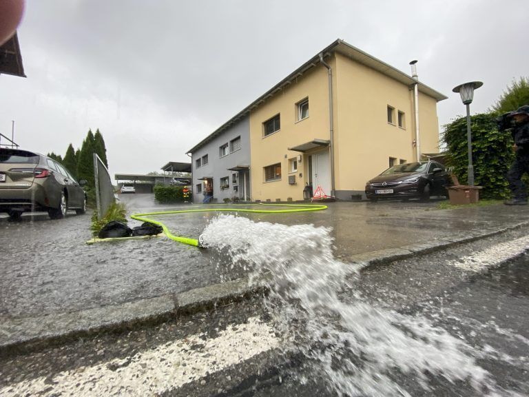 Auch in Koblach wurden Keller überschwemmt.<span class="copyright"> VN/Paulitsch</span>