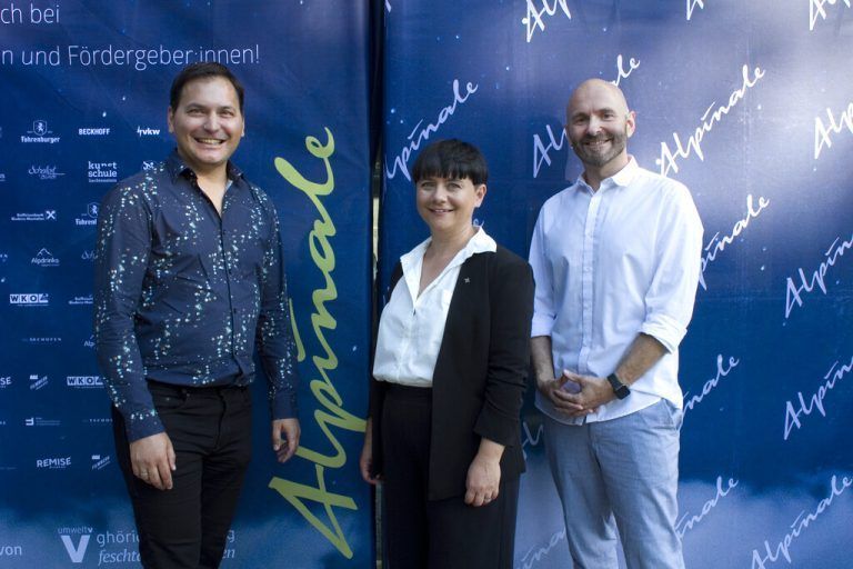 Vorstandsmitglieder Johannes Rinderer, Manuela Mylonas (Intendantin) und Jürgen Schacherl luden zum Kurzfilmfestival. Franc