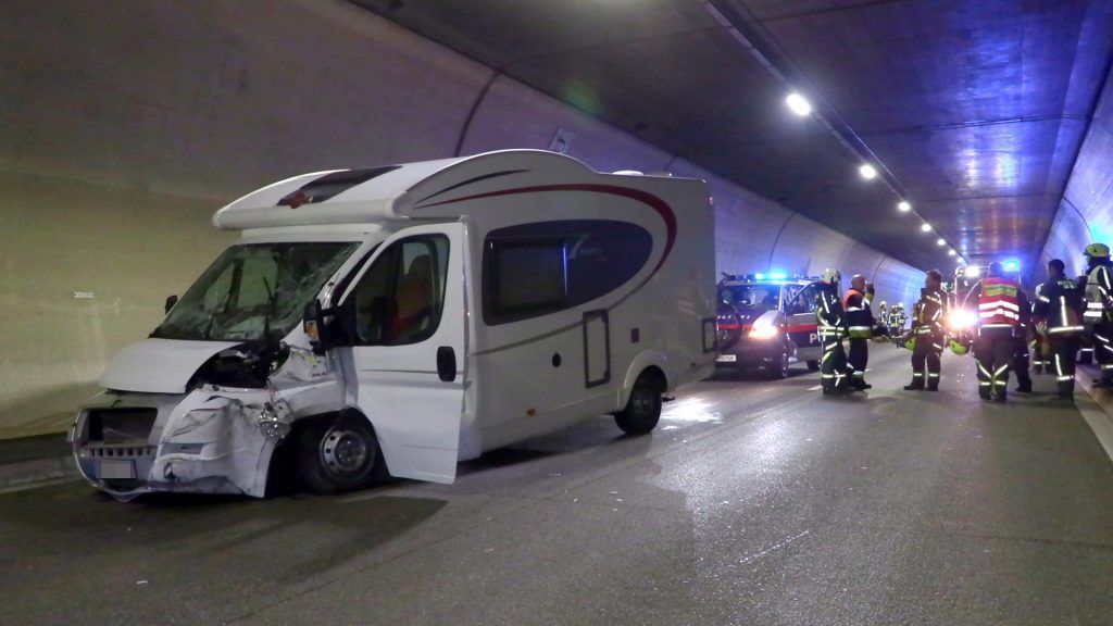 Wohnmobil schleuderte durch Pfändertunnel