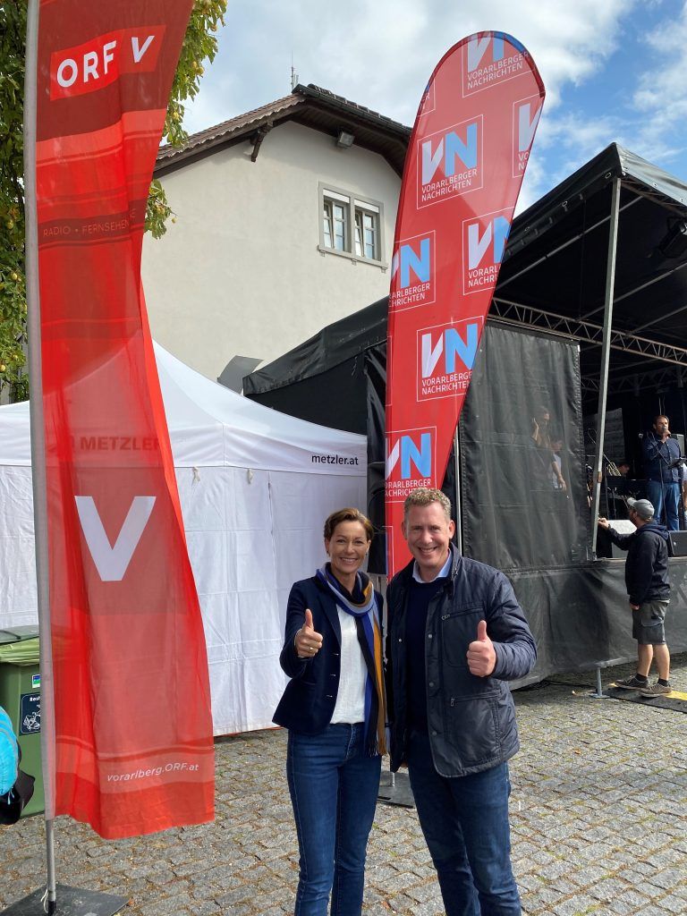 Sport- und Gesundheitslandesrätin Martina Rüscher und AK-Vizepräsident Bernhard Heinzle waren von der Veranstaltung begeistert.